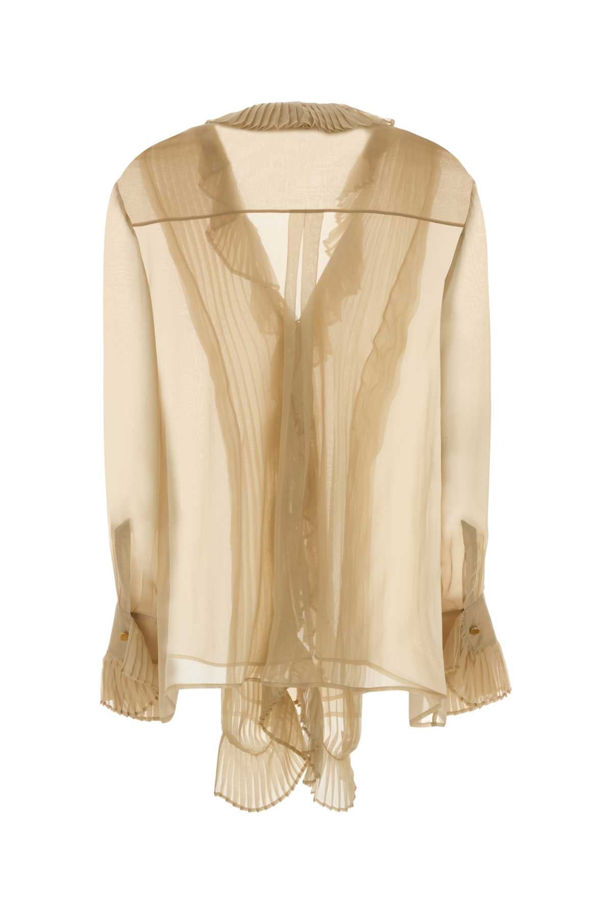 Alberta Ferretti Women Beige Silk Blouse ALBERTA FERRETTI