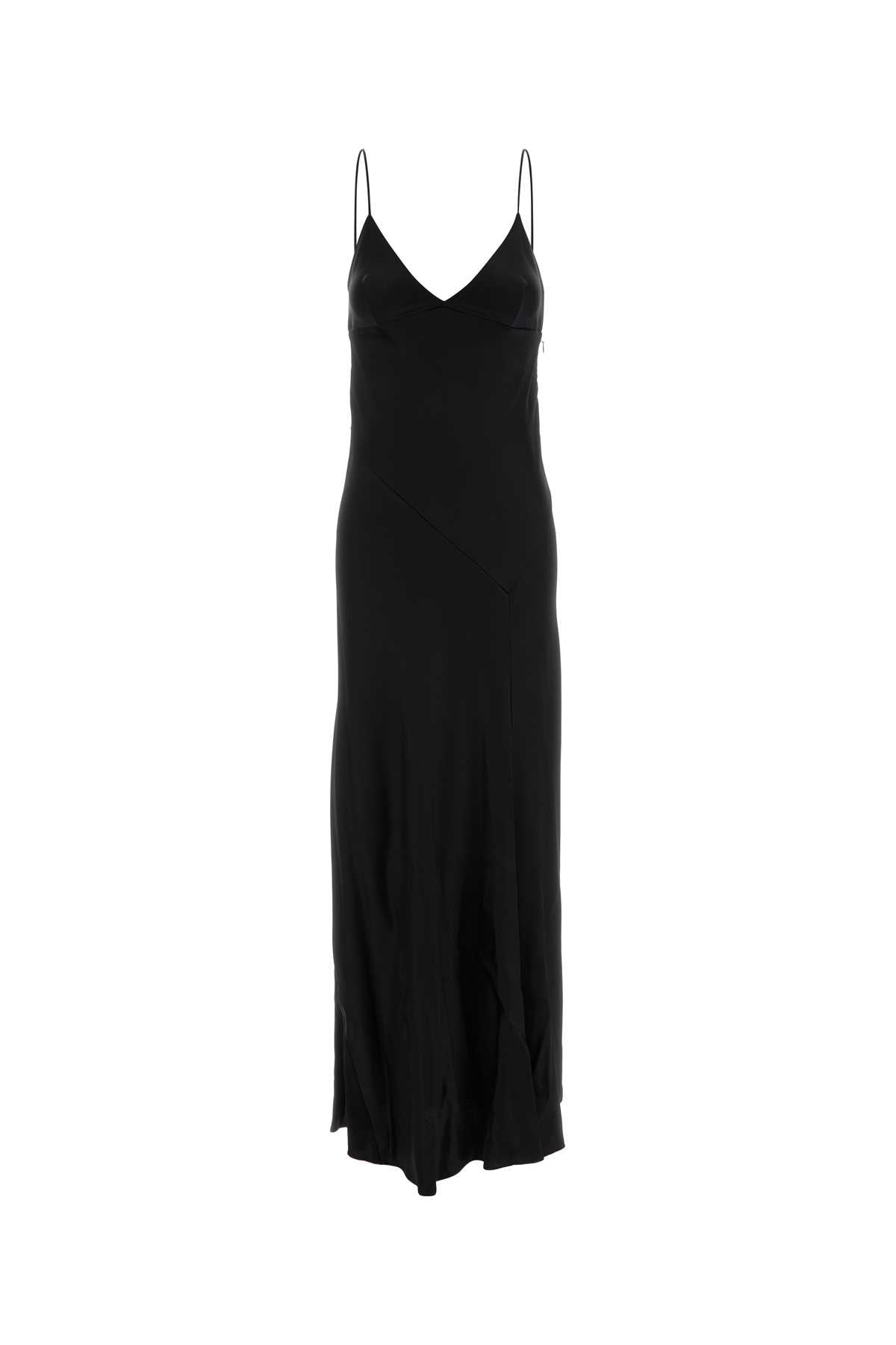 Alberta Ferretti Women Black Satin Dress ALBERTA FERRETTI