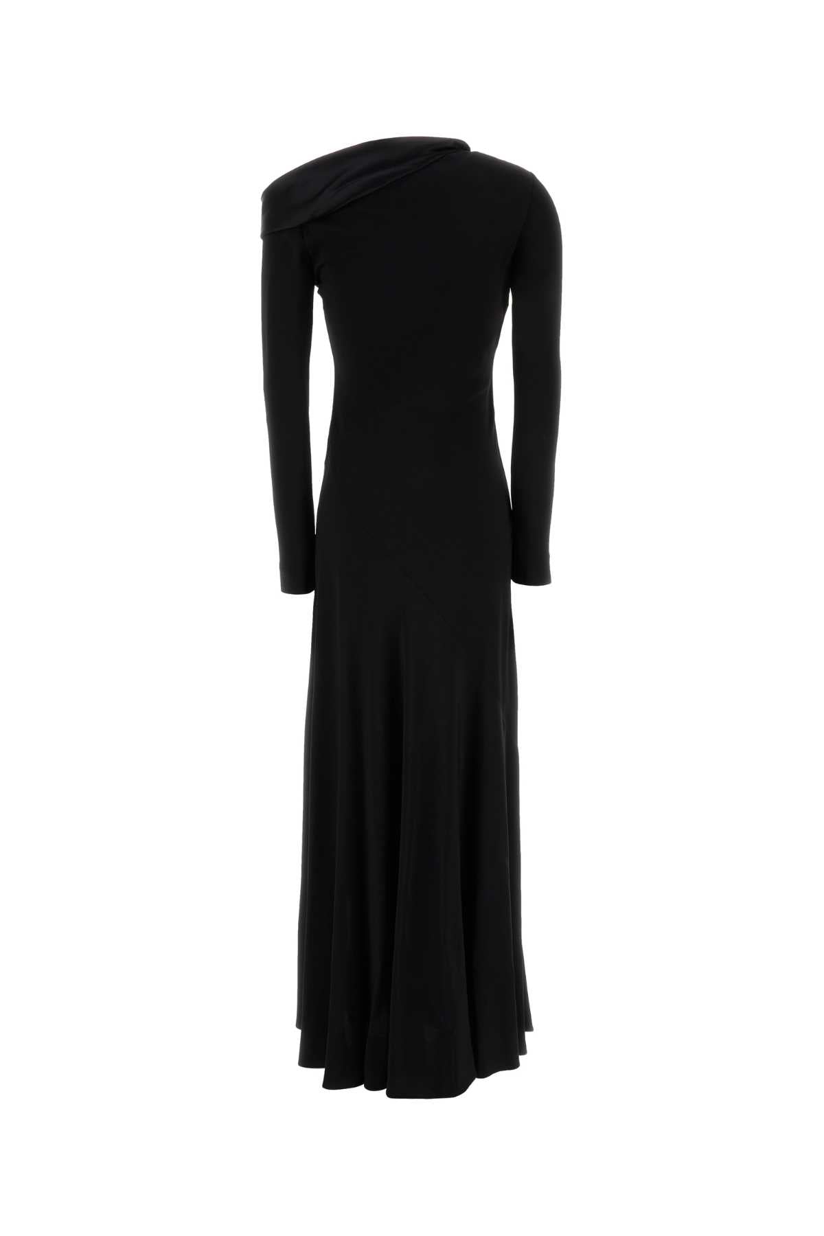 Alberta Ferretti Women Black Crepe Long Dress ALBERTA FERRETTI