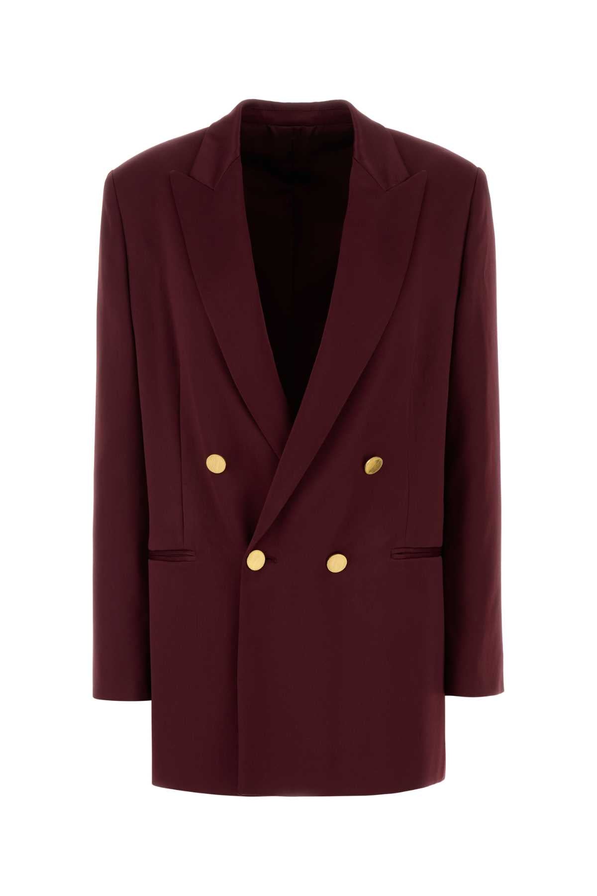Alberta Ferretti Women Tyrian Purple Satin Blazer ALBERTA FERRETTI