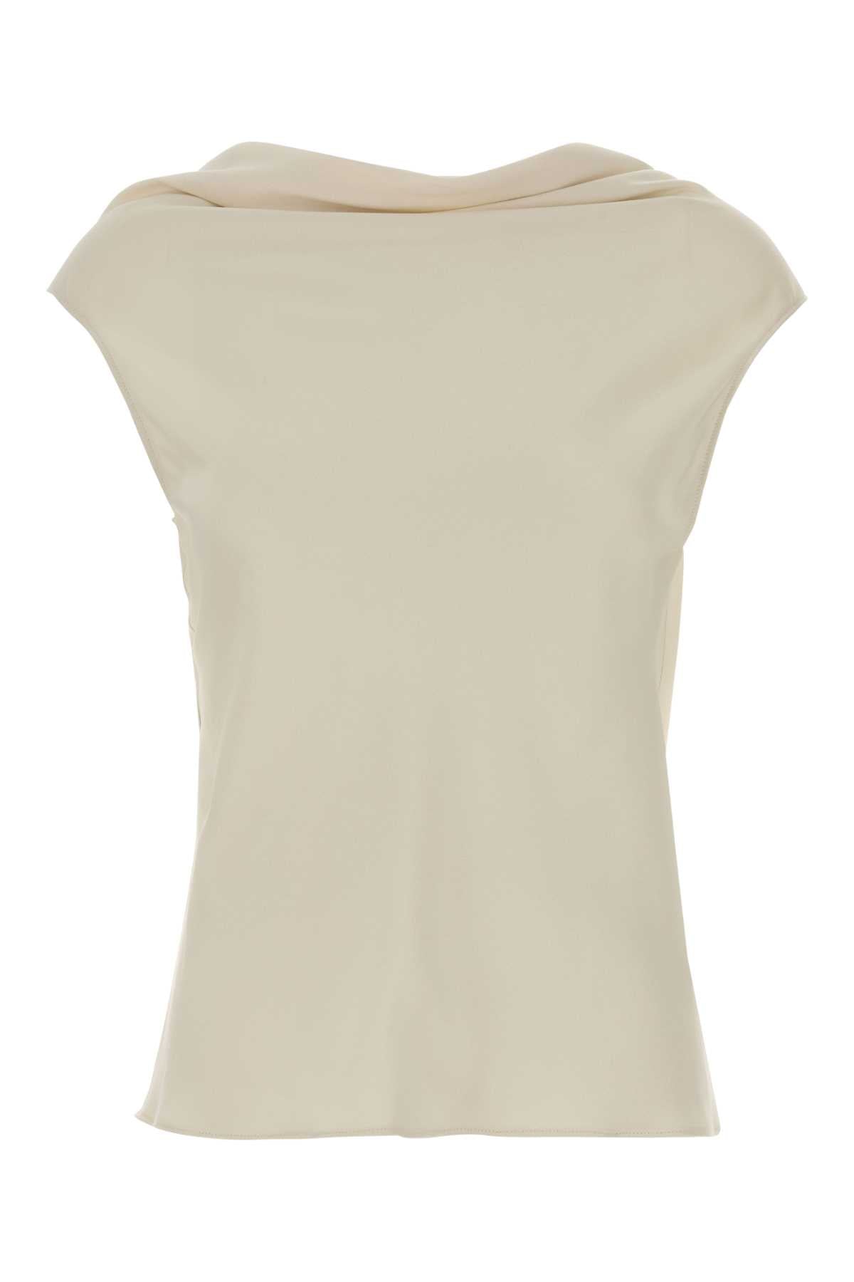Alberta Ferretti Women Ivory Satin Top ALBERTA FERRETTI