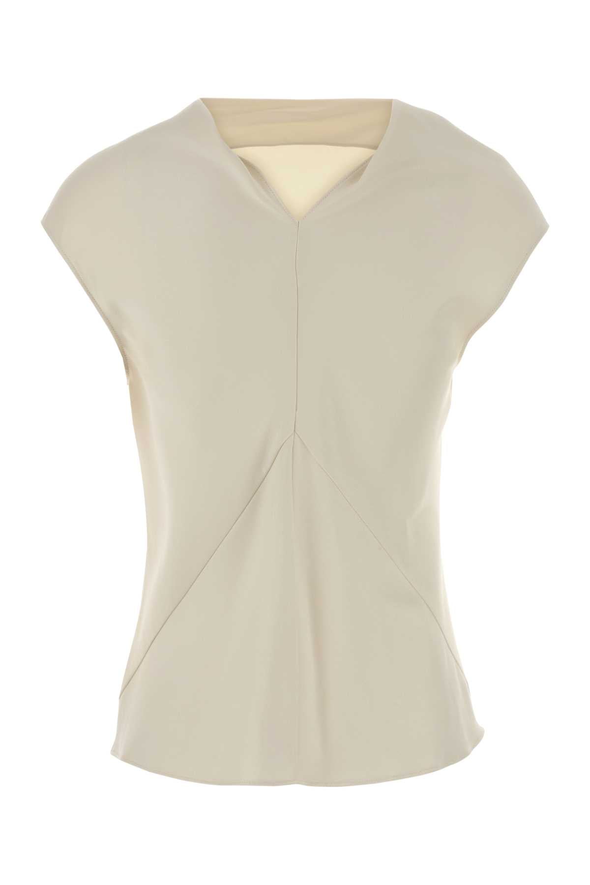 Alberta Ferretti Women Ivory Satin Top ALBERTA FERRETTI
