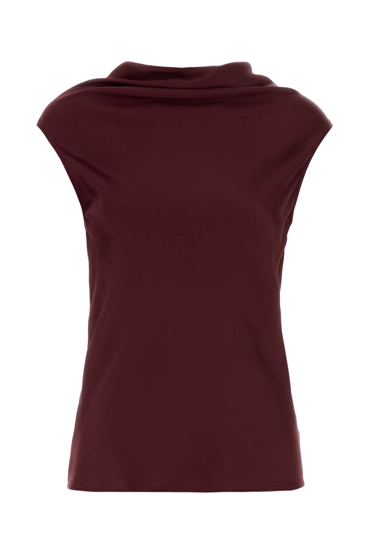 Alberta Ferretti Women Tyrian Purple Satin Top ALBERTA FERRETTI