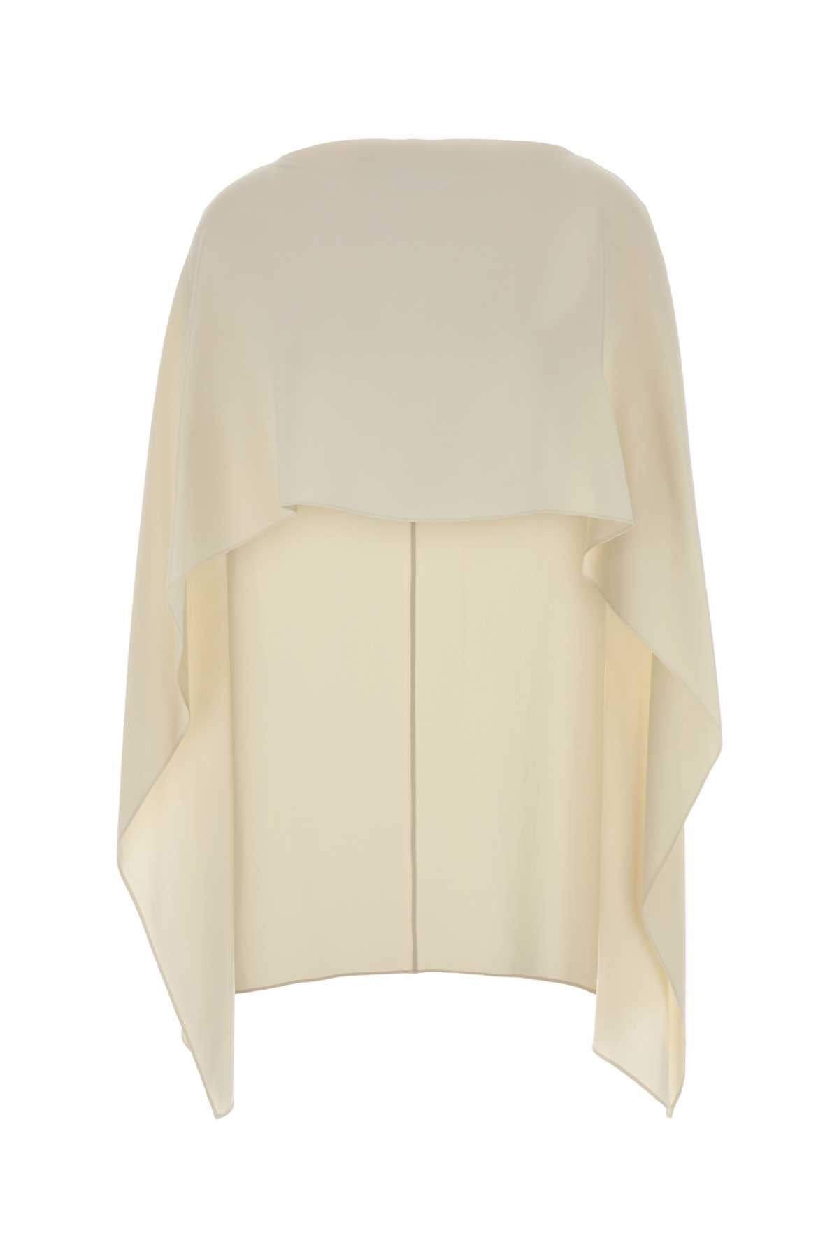 Alberta Ferretti Women Cream Crepe Cape ALBERTA FERRETTI