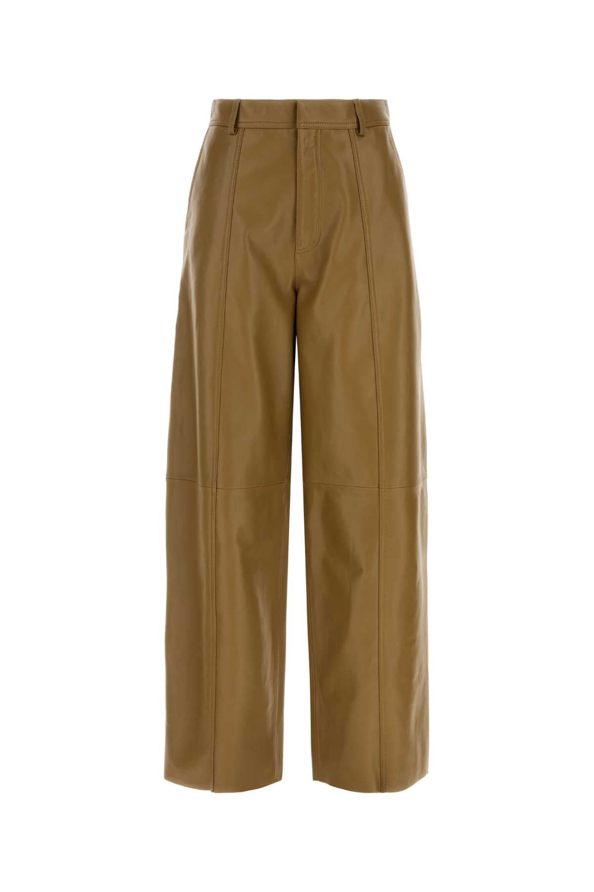 Alberta Ferretti Women Biscuit Leather Pant ALBERTA FERRETTI