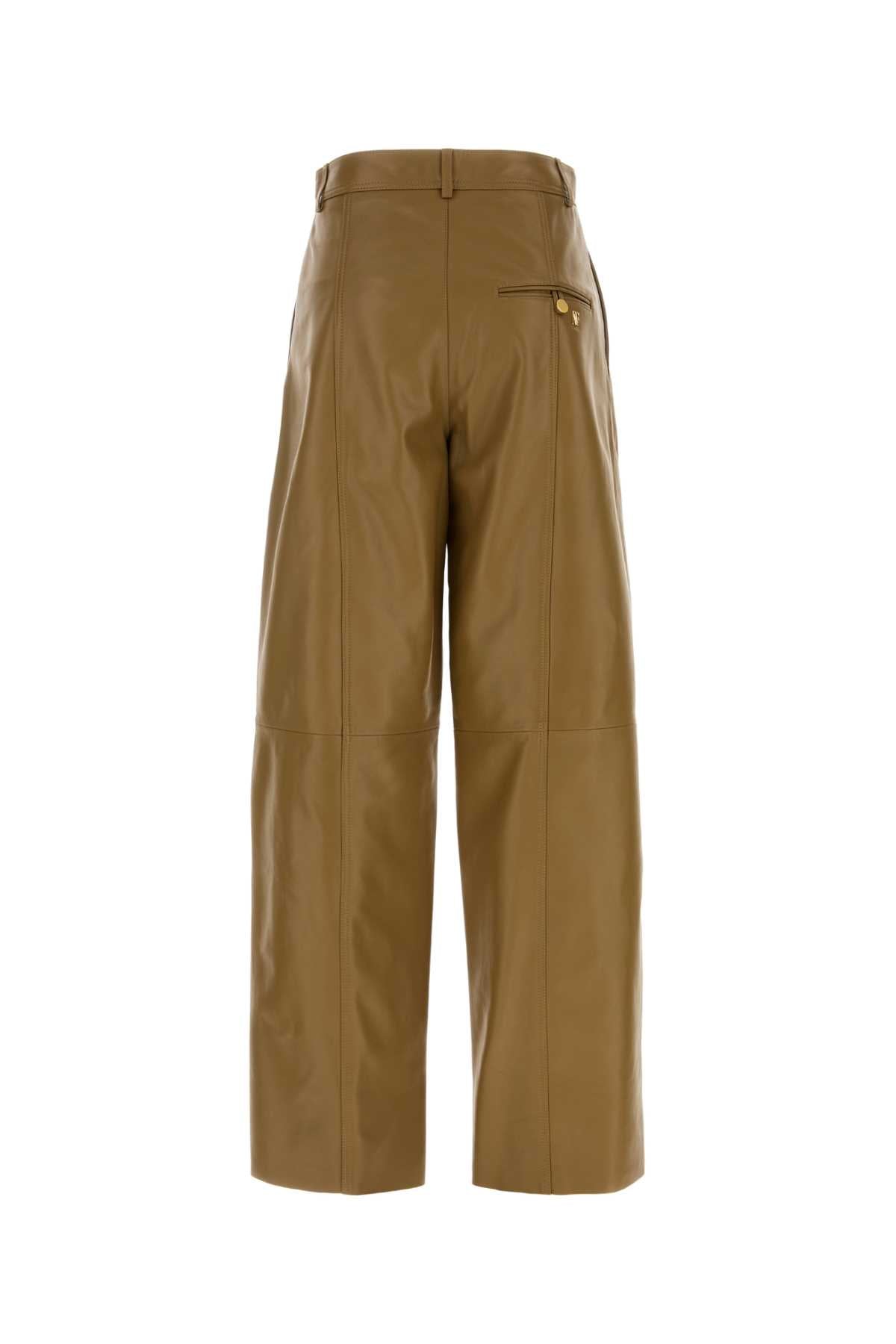 Alberta Ferretti Women Biscuit Leather Pant ALBERTA FERRETTI