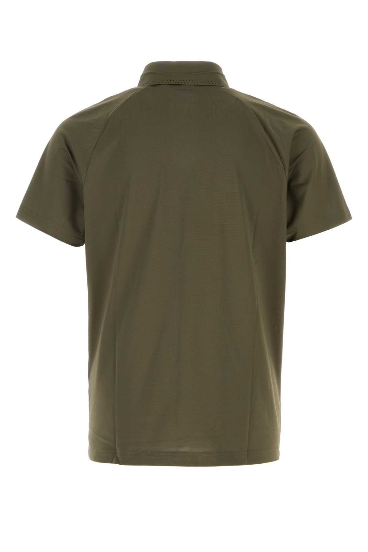 Boss Men Olive Green Stretch Piquet Polo Shirt BOSS