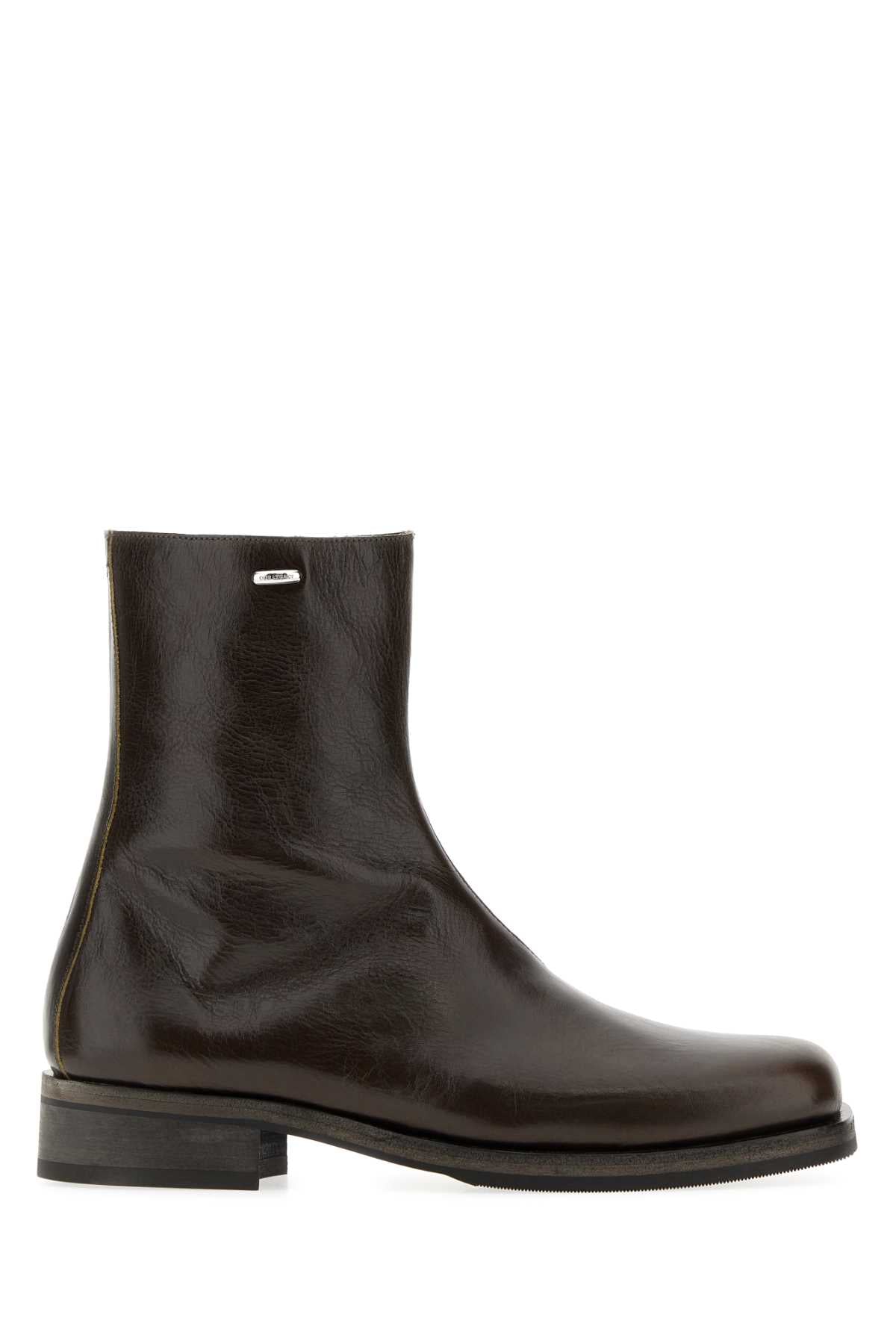 Our Legacy Men Chocolate Leather Camion Ankle Boots OUR LEGACY