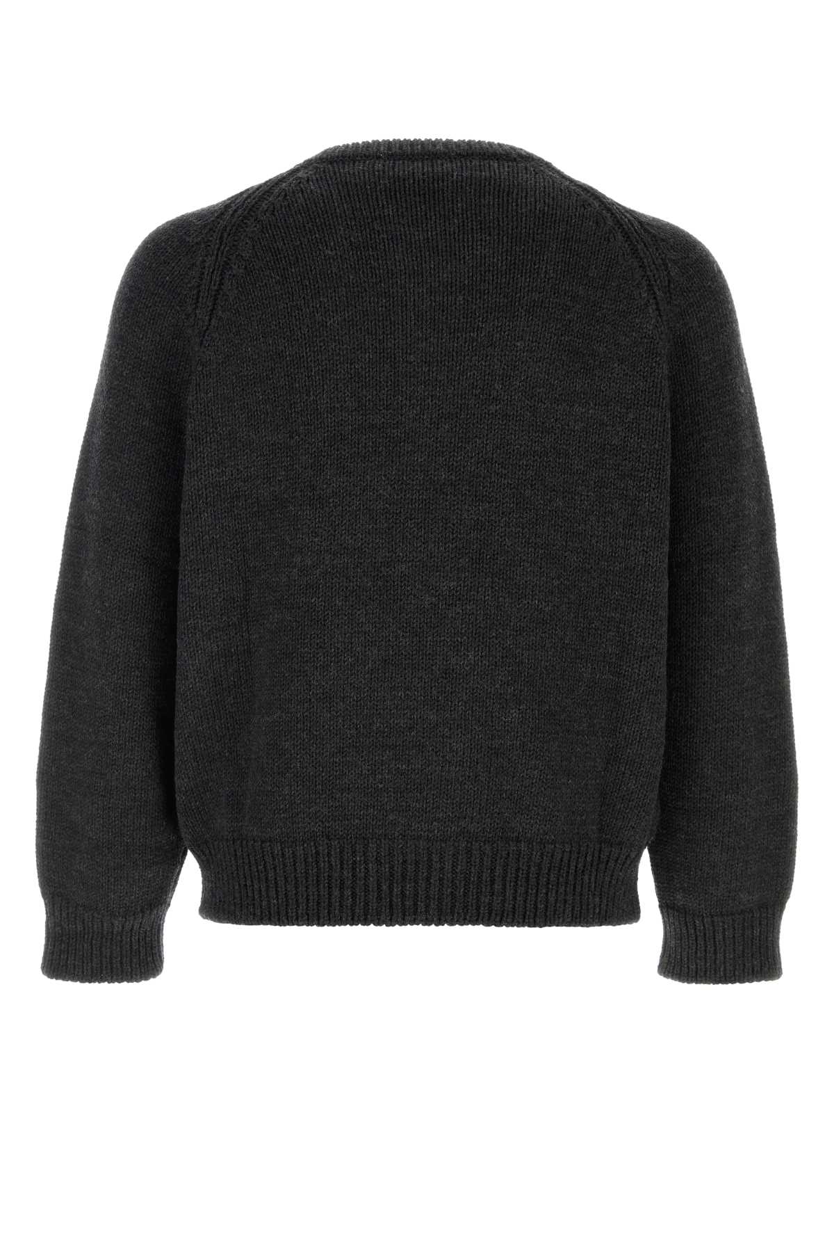 Our Legacy Men Charcoal Wool Shore Sweater OUR LEGACY