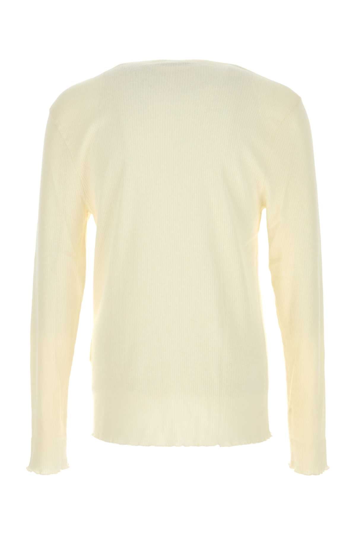 Our Legacy Men Cream Cotton Blend T-Shirt OUR LEGACY