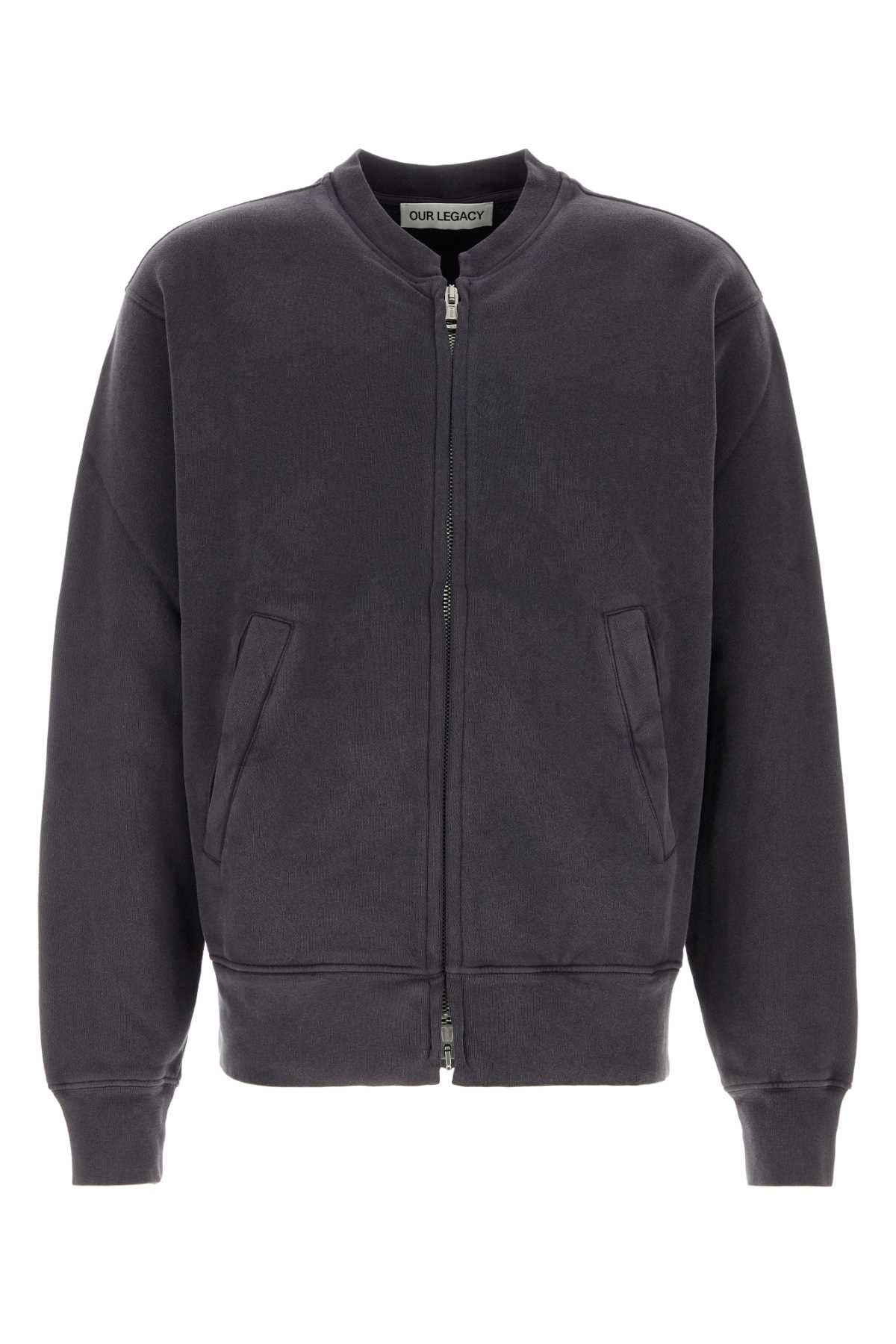 Our Legacy Men Plum Cotton Rift Sweatshirt OUR LEGACY