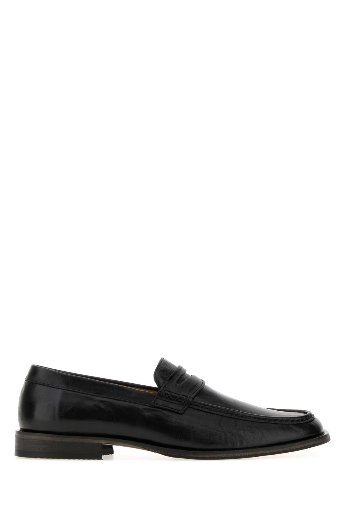 Our Legacy Men Black Leather Loafers OUR LEGACY
