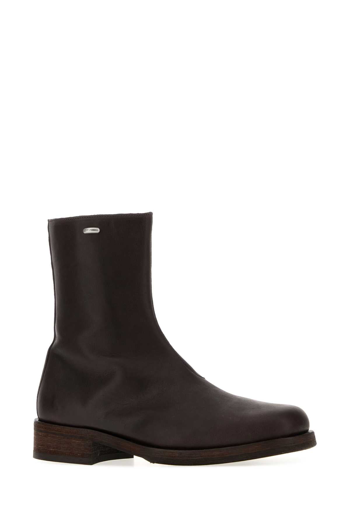 Our Legacy Men Dark Brown Leather Camion Ankle Boots OUR LEGACY