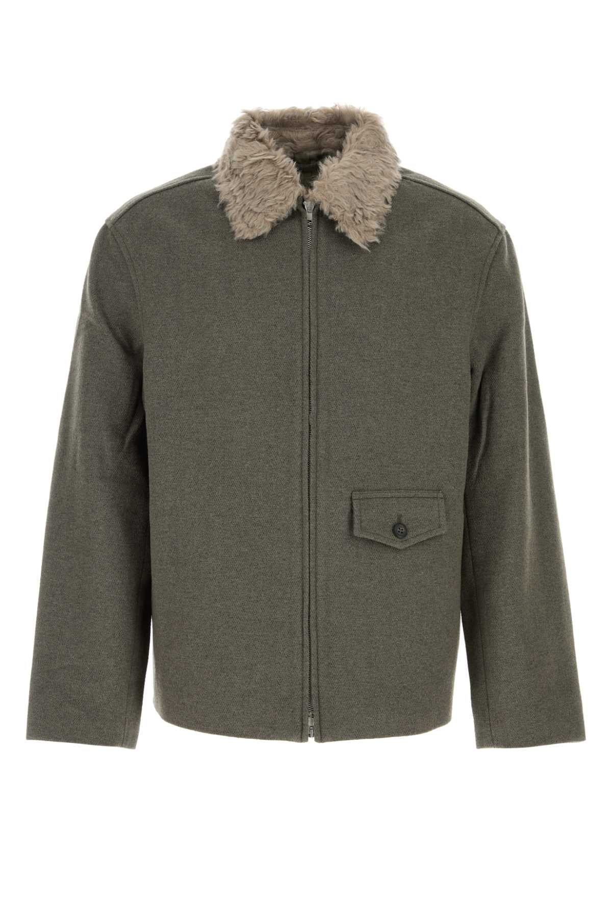 Our Legacy Men Dark Grey Wool Blend Jacket OUR LEGACY