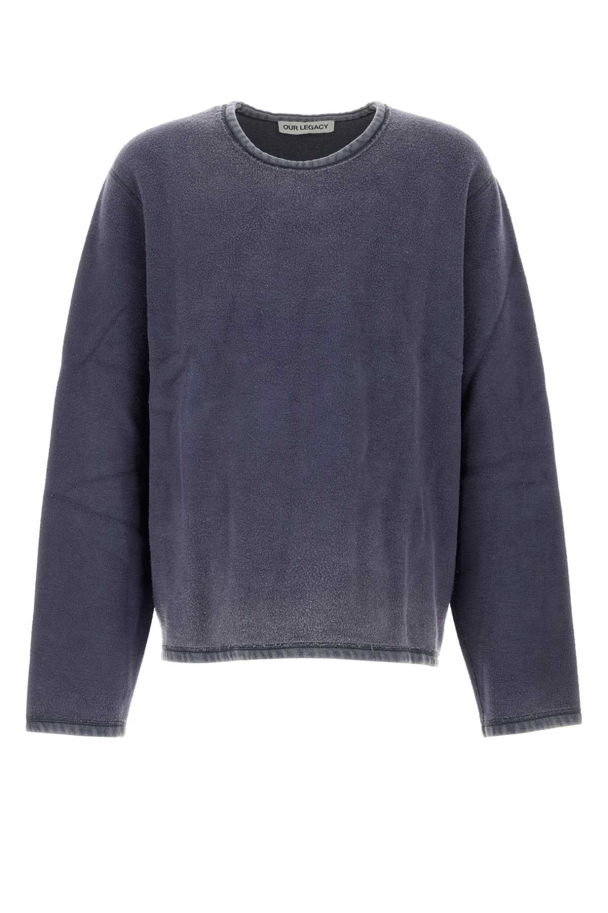 Our Legacy Men Air Force Blue Cotton Sweatshirt OUR LEGACY
