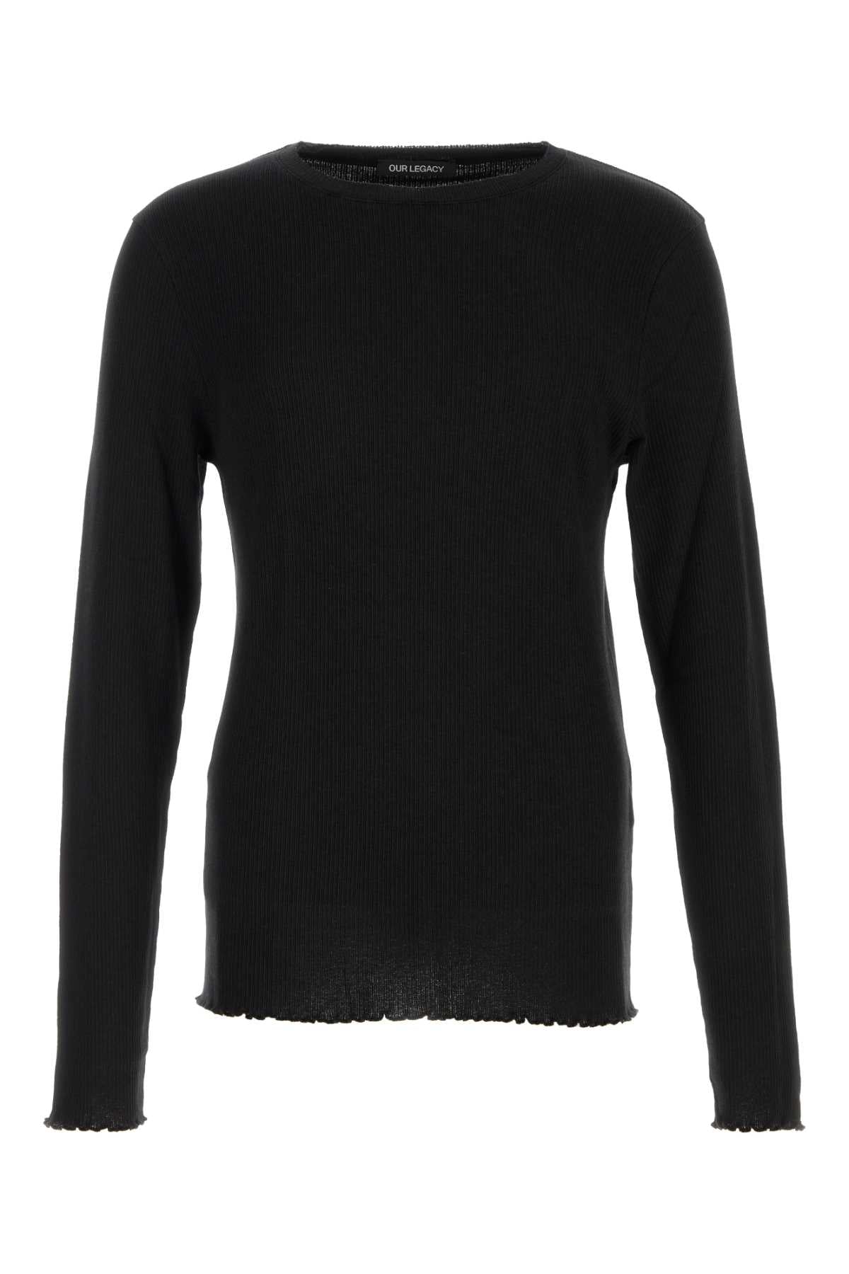 Our Legacy Men Black Cotton Blend T-Shirt OUR LEGACY