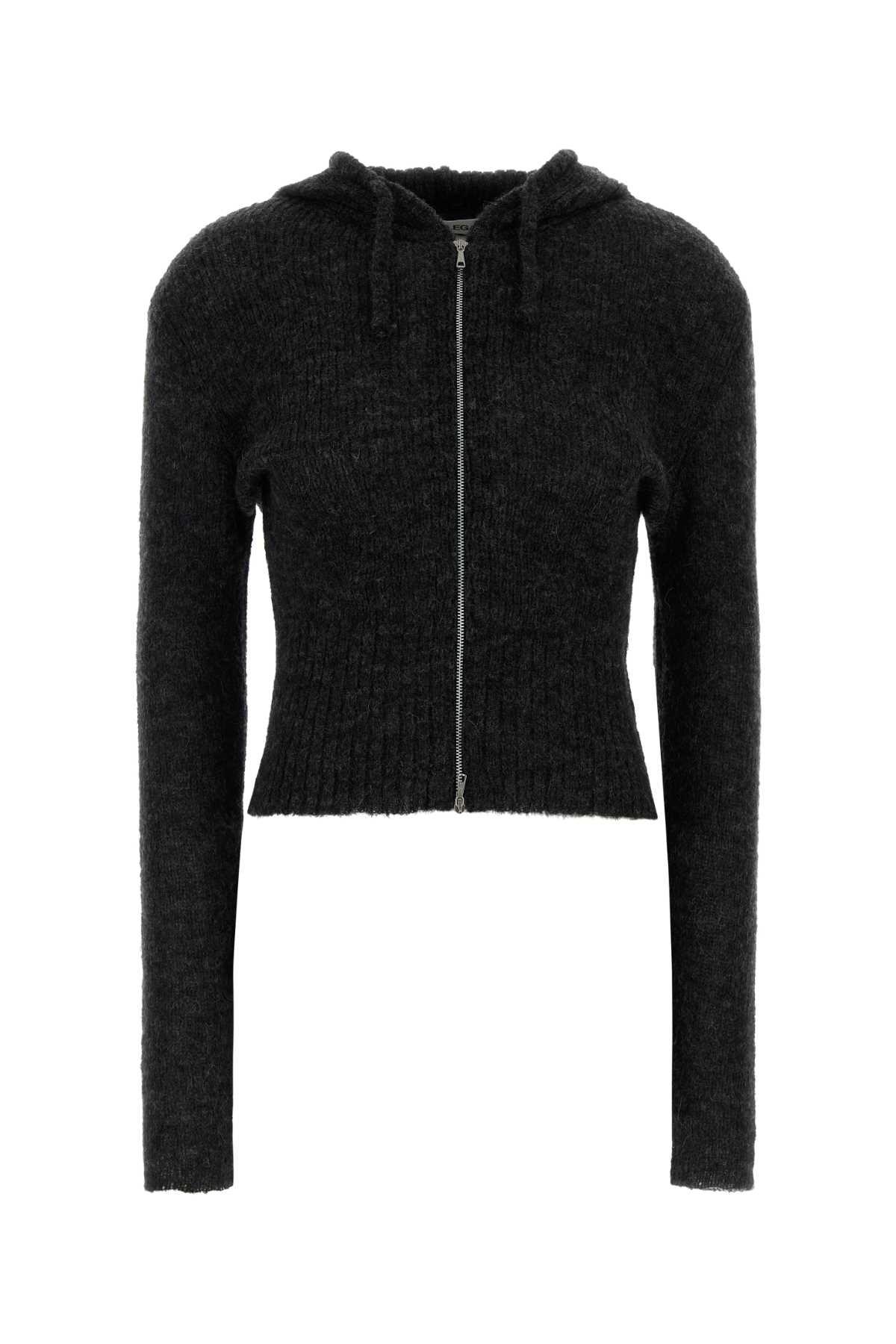Our Legacy Women Charcoal Alpaca Blend Sweatshirt OUR LEGACY