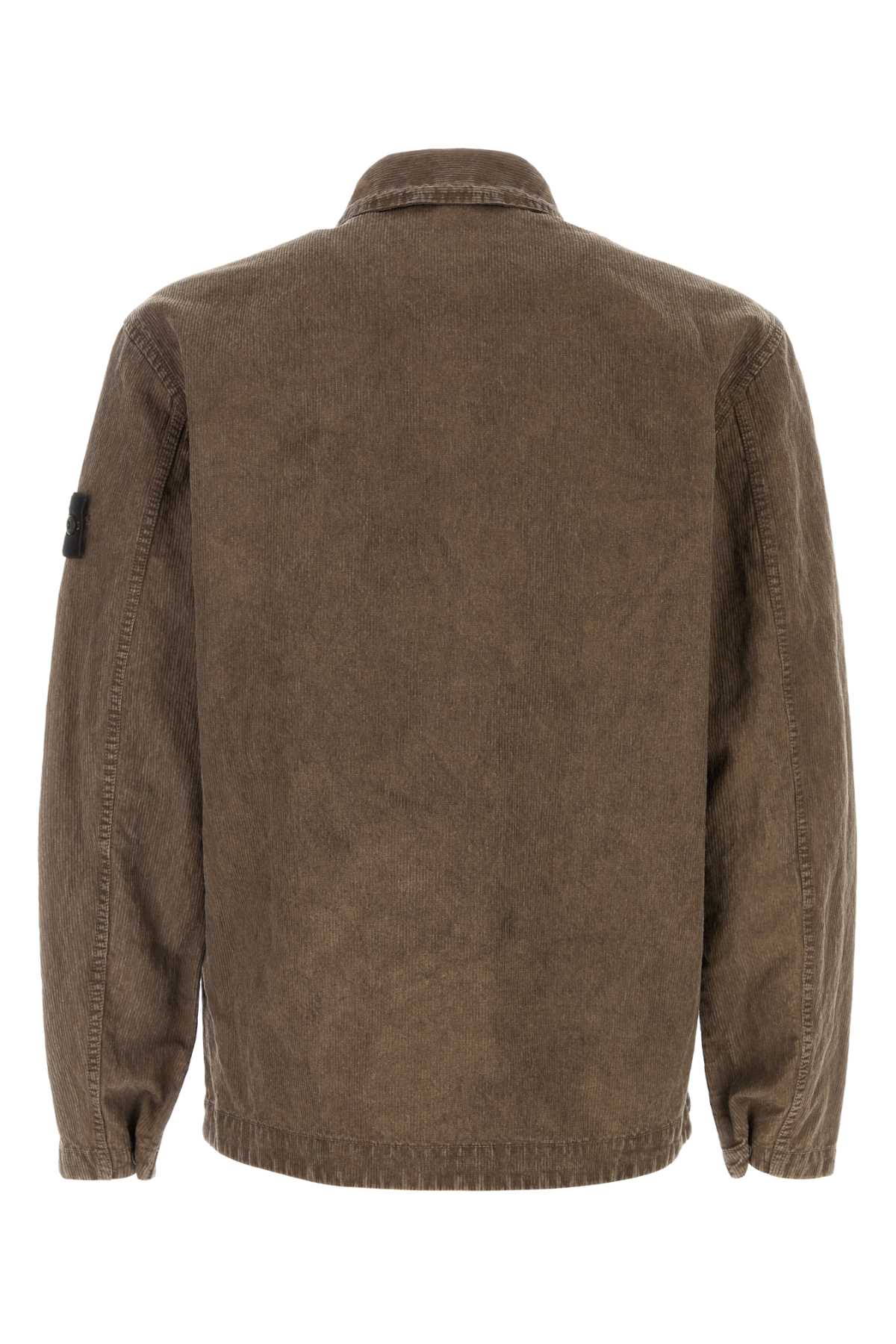 Stone Island Men Brown Cotton Blend Shirt STONE ISLAND