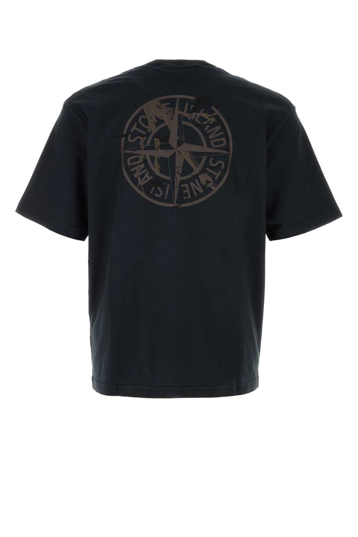 Stone Island Men Midnight Blue Cotton T-Shirt STONE ISLAND