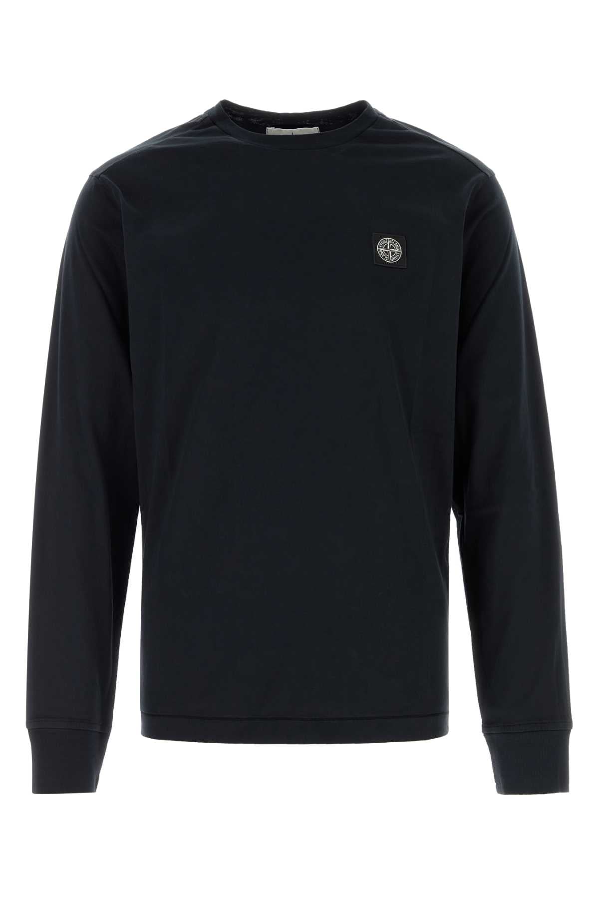 Stone Island Men Midnight Blue Cotton T-Shirt STONE ISLAND