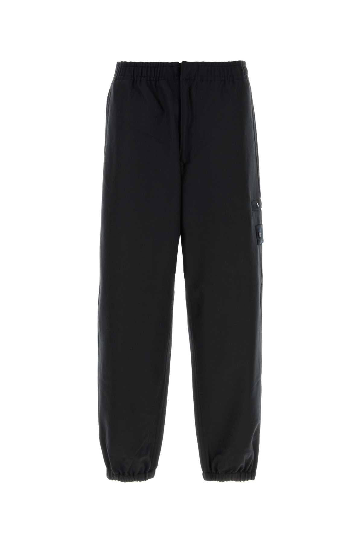 Stone Island Men Midnight Blue Wool Blend Pant STONE ISLAND