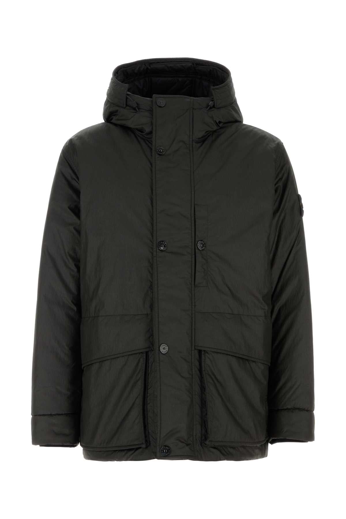Stone Island Men Black Nylon And Polyester Parka STONE ISLAND