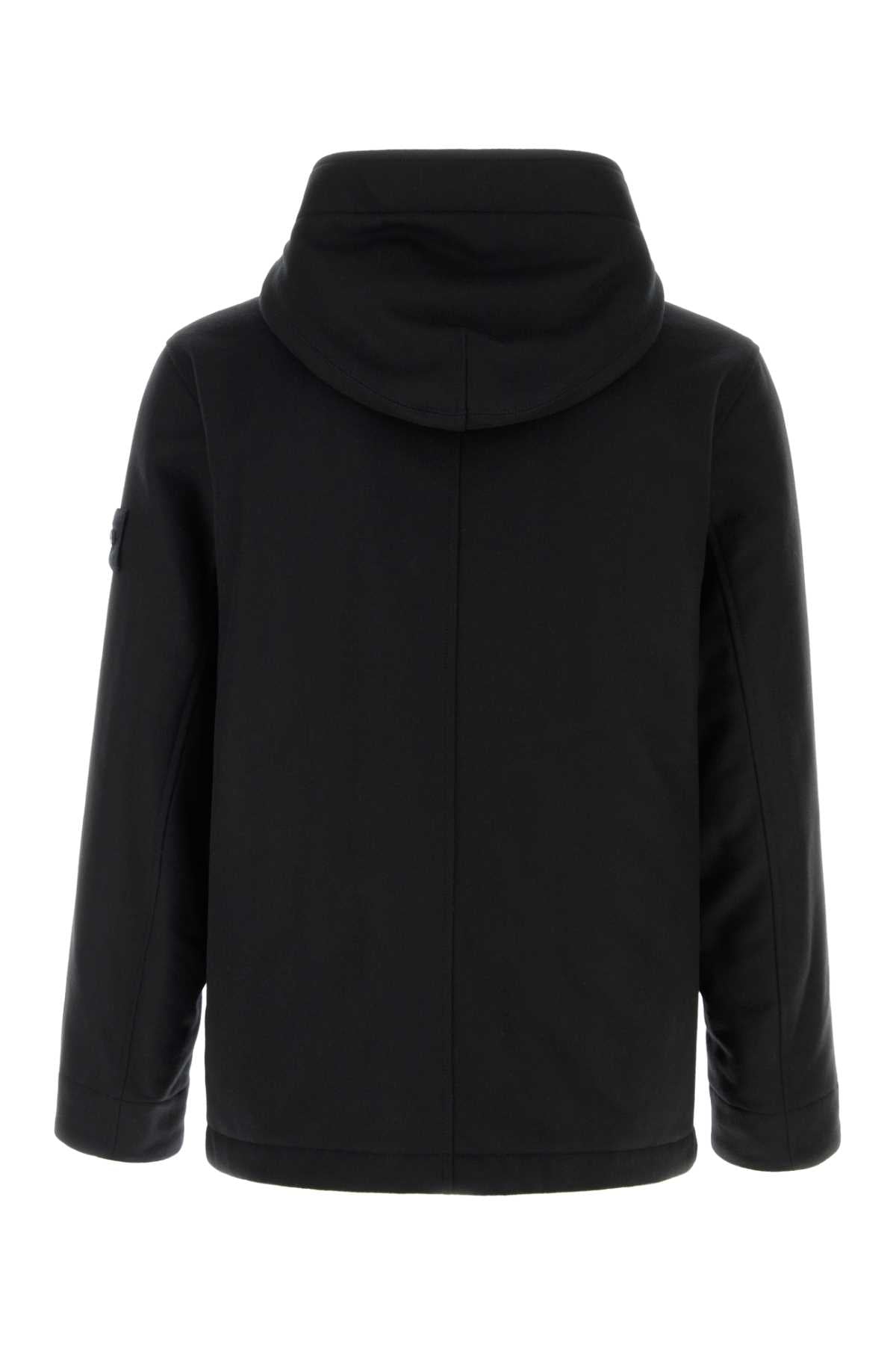 Stone Island Men Black Wool Blend Jacket STONE ISLAND