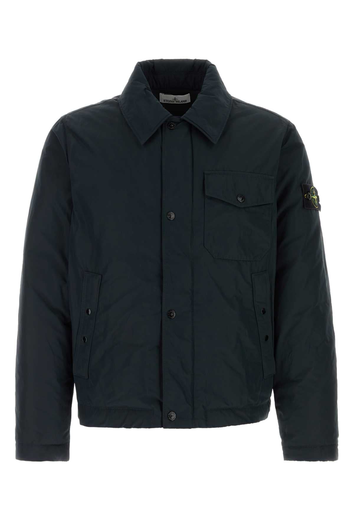 Stone Island Men Midnight Blue Polyester Blend Down Jacket STONE ISLAND