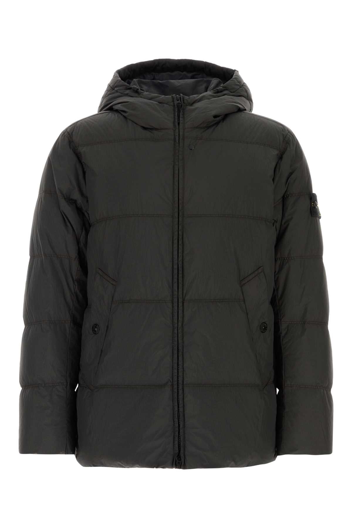 Stone Island Men Graphite Nylon Down Jacket STONE ISLAND