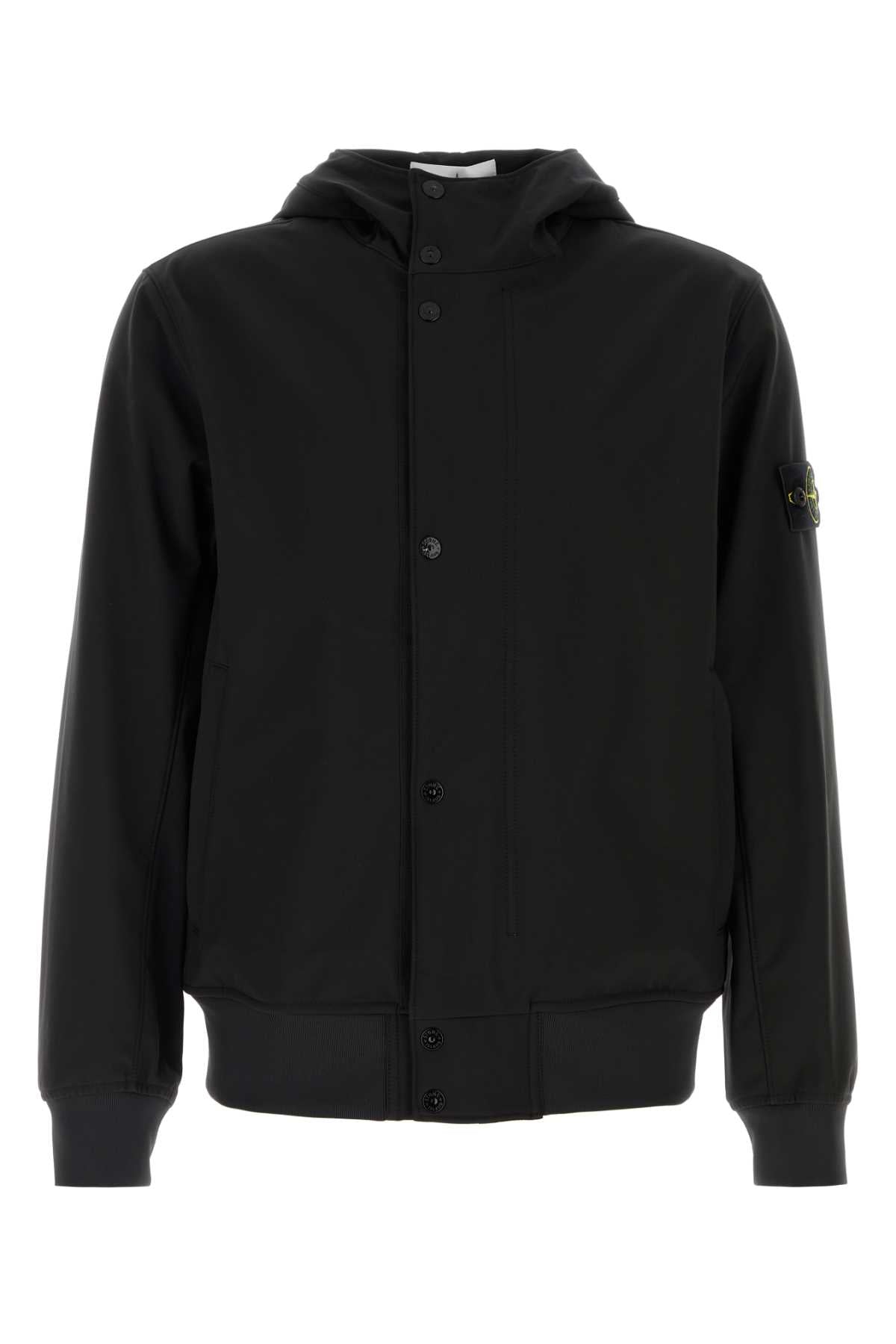 Stone Island Men Black Stretch Polyester Jacket STONE ISLAND