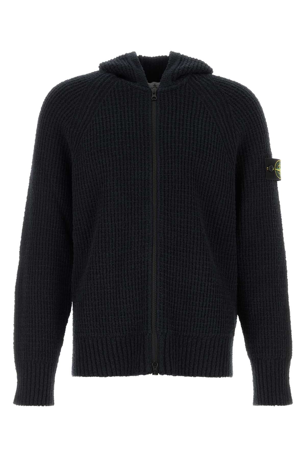 Stone Island Men Midnight Blue Cotton Blend Sweatshirt STONE ISLAND
