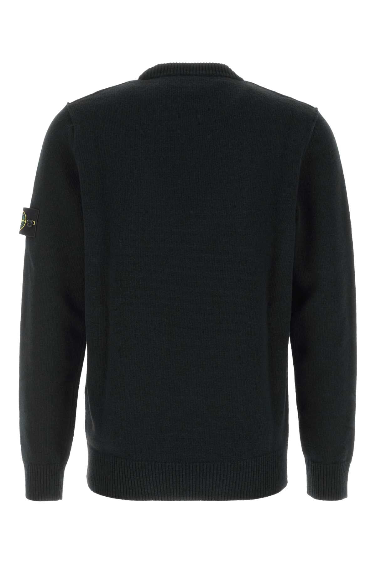 Stone Island Men Black Wool Blend Sweater STONE ISLAND