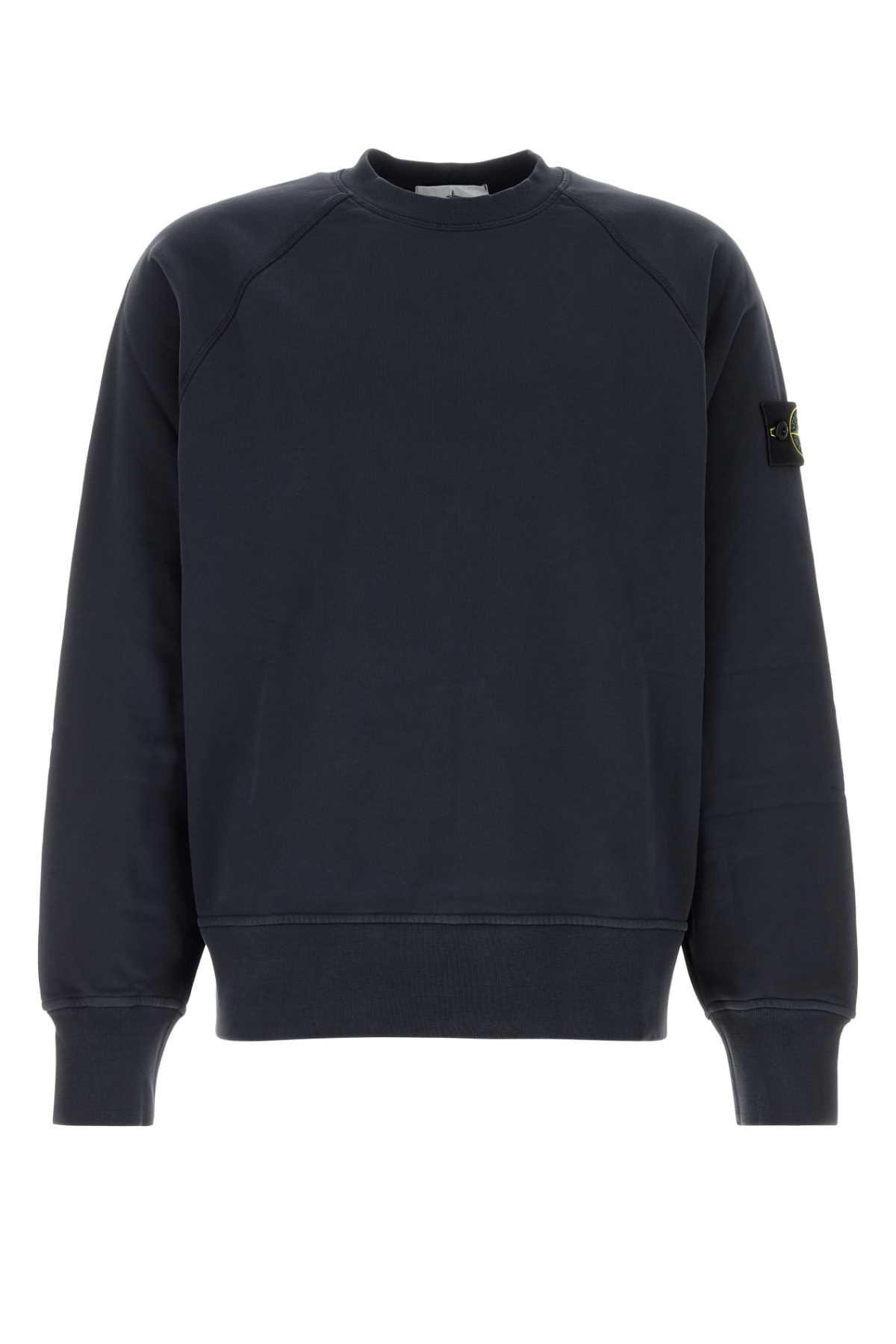 Stone Island Men Dark Blue Cotton Sweatshirt STONE ISLAND