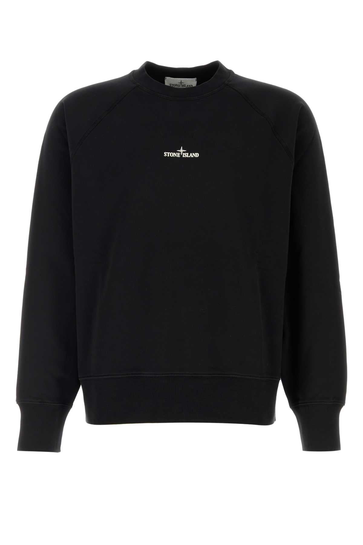 Stone Island Men Black Cotton Sweatshirt STONE ISLAND