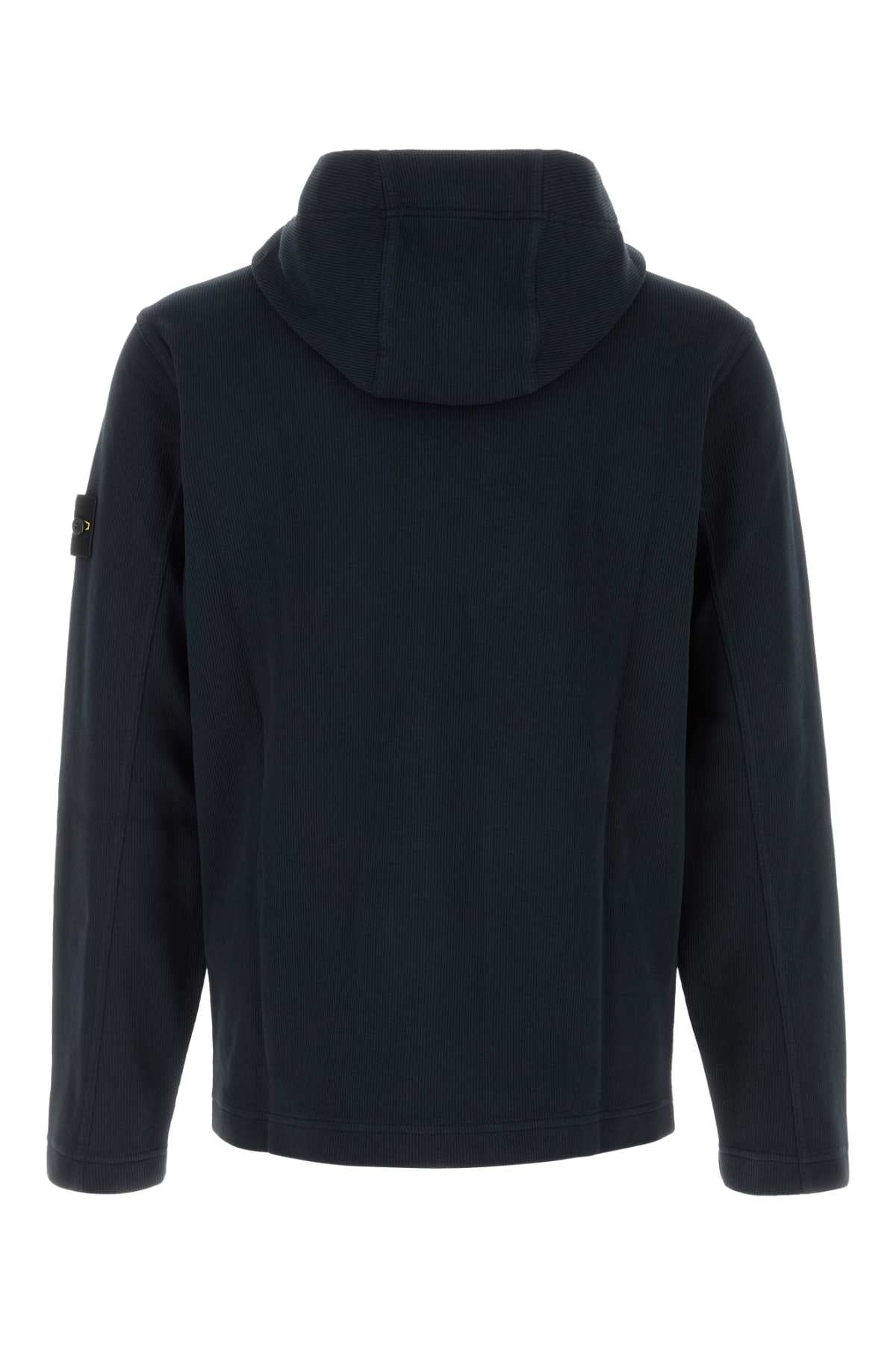 Stone Island Men Navy Blue Cotton Sweatshirt STONE ISLAND