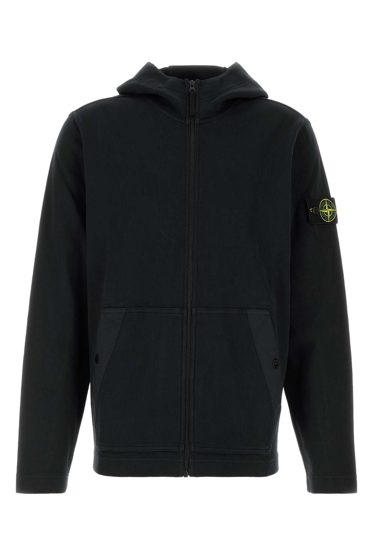 Stone Island Men Black Cotton Sweatshirt STONE ISLAND