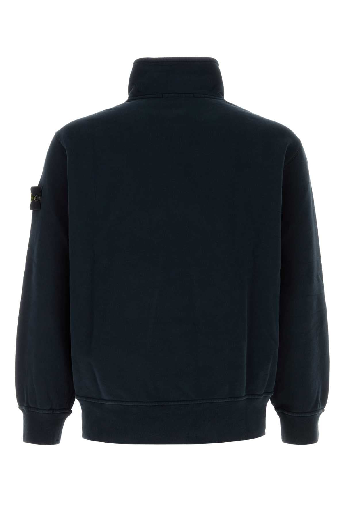 Stone Island Men Midnight Blue Cotton Sweatshirt STONE ISLAND