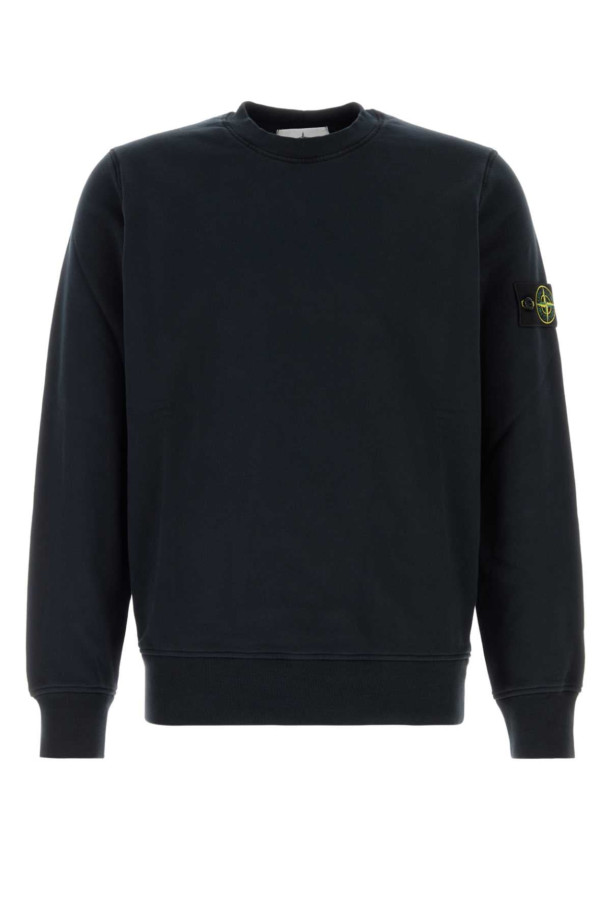 Stone Island Men Midnight Blue Cotton Sweatshirt STONE ISLAND
