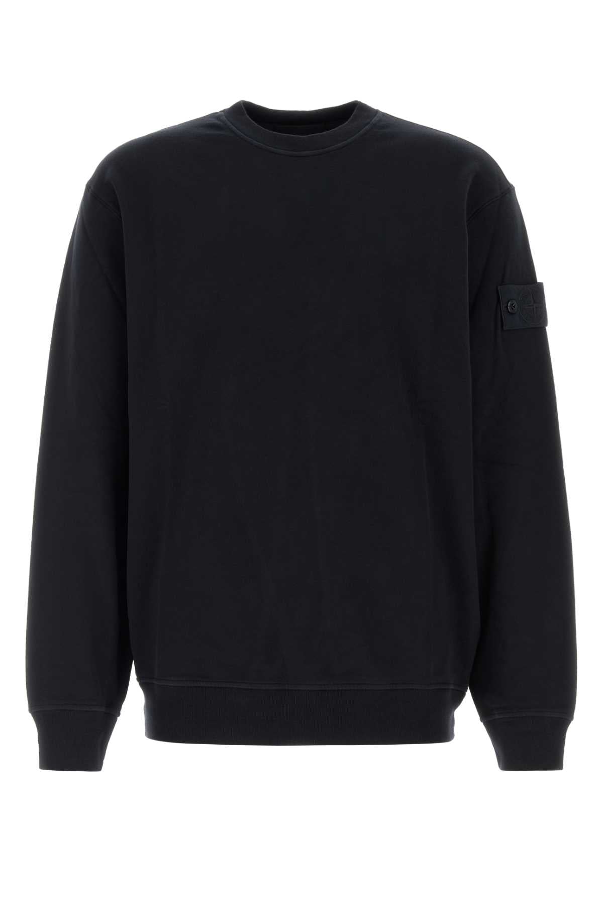 Stone Island Men Black Stretch Cotton Sweatshirt STONE ISLAND