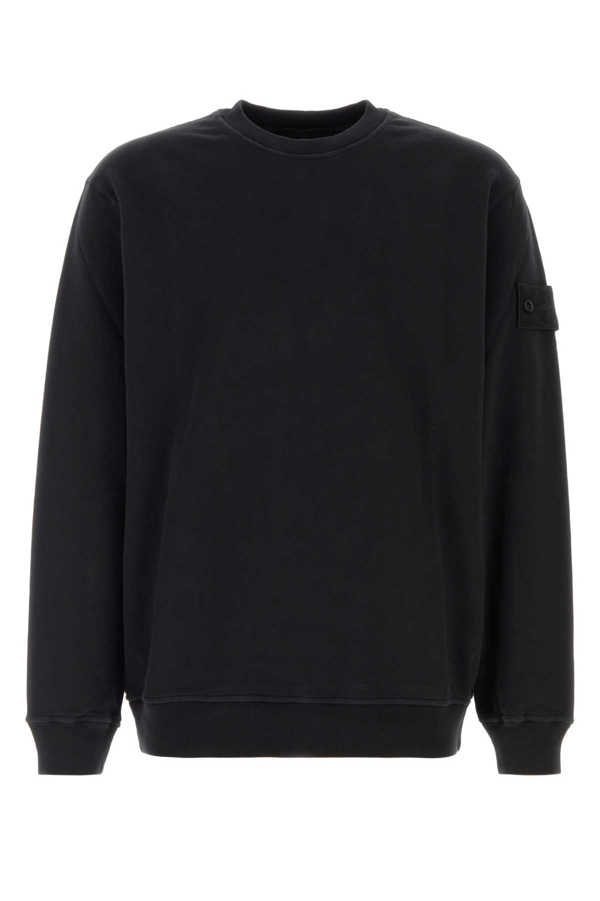 Stone Island Men Slate Stretch Cotton Sweatshirt STONE ISLAND