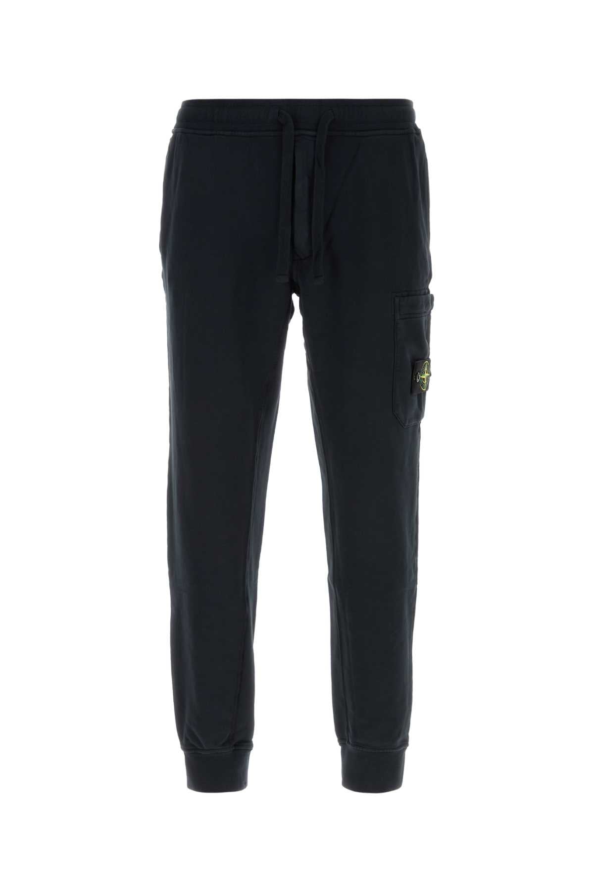Stone Island Men Slate Cotton Joggers STONE ISLAND