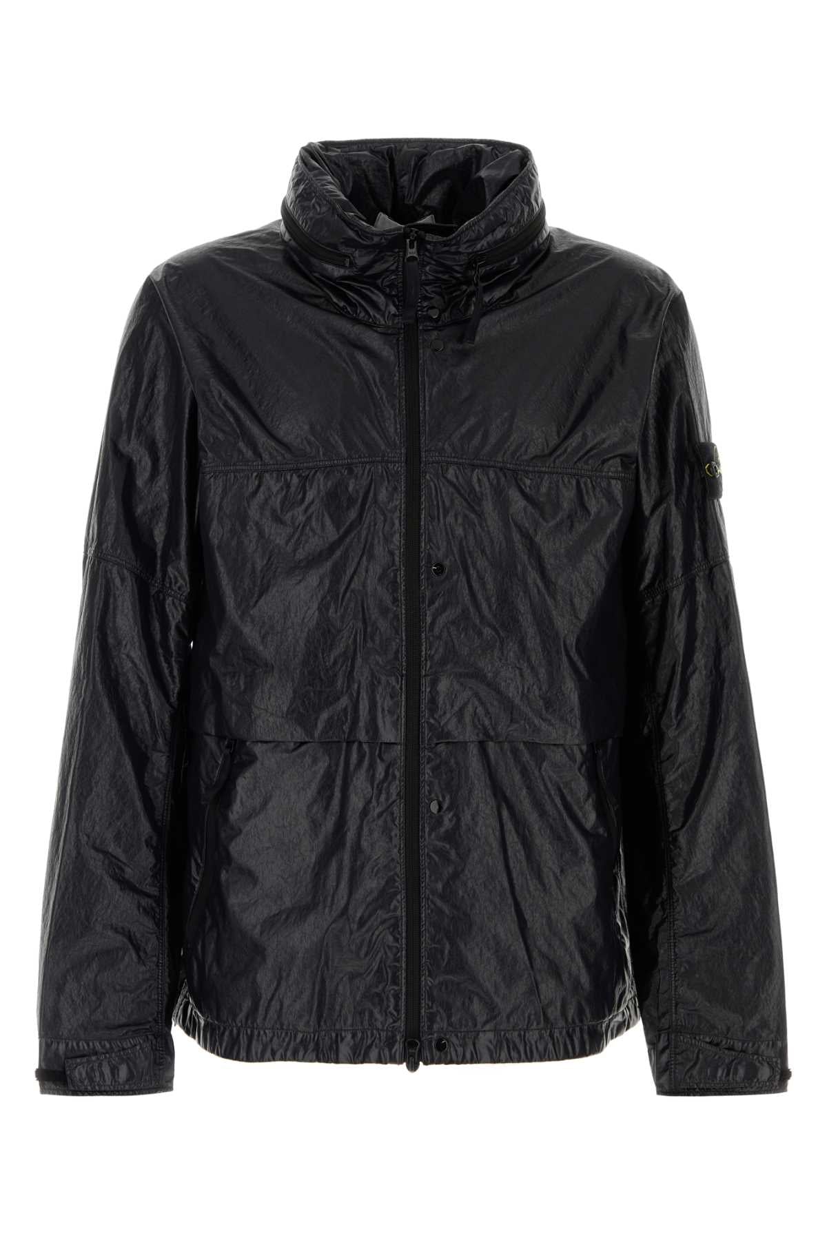 Stone Island Men Black Nylon Jacket STONE ISLAND