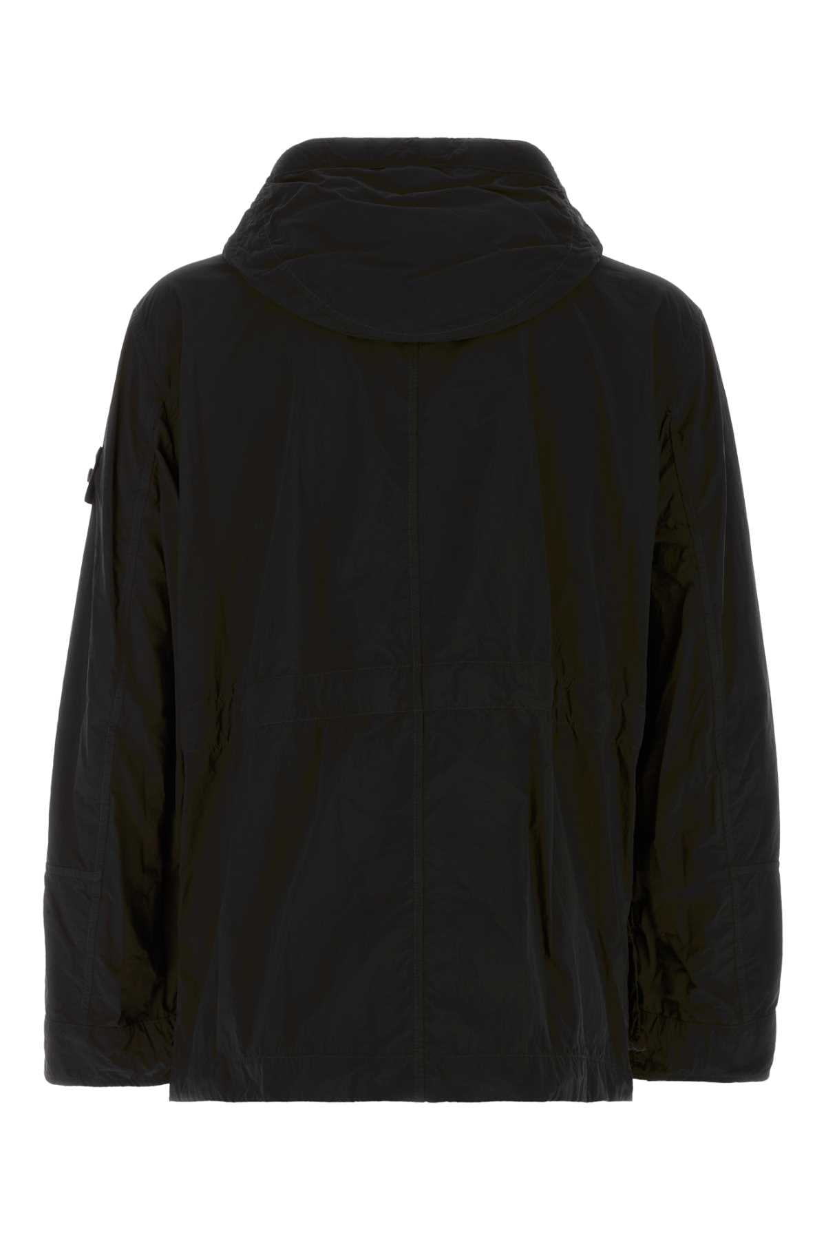 Stone Island Men Black Nylon Parka STONE ISLAND