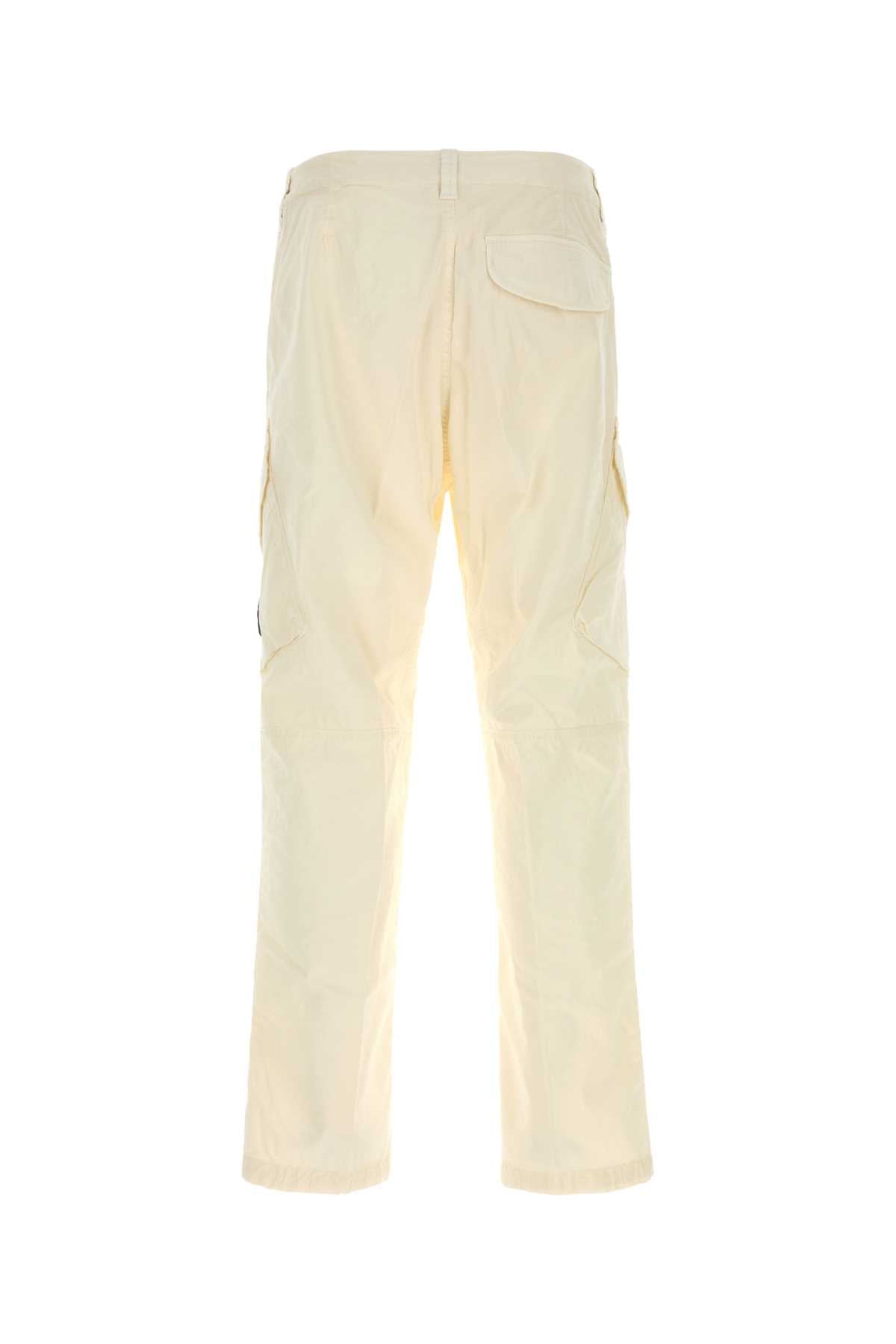 Stone Island Men Ivory Stretch Cotton Cargo Pant STONE ISLAND