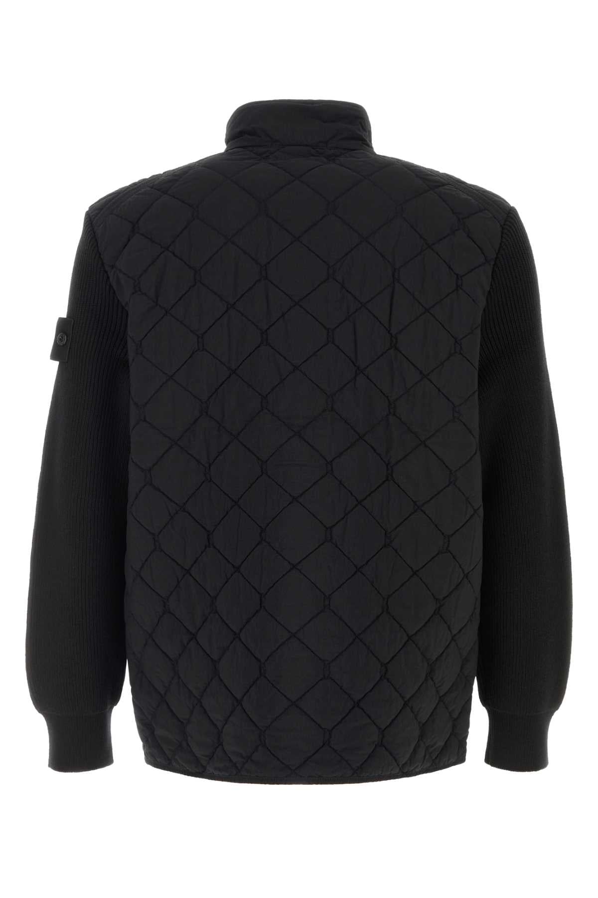 Stone Island Men Black Nylon Jacket STONE ISLAND