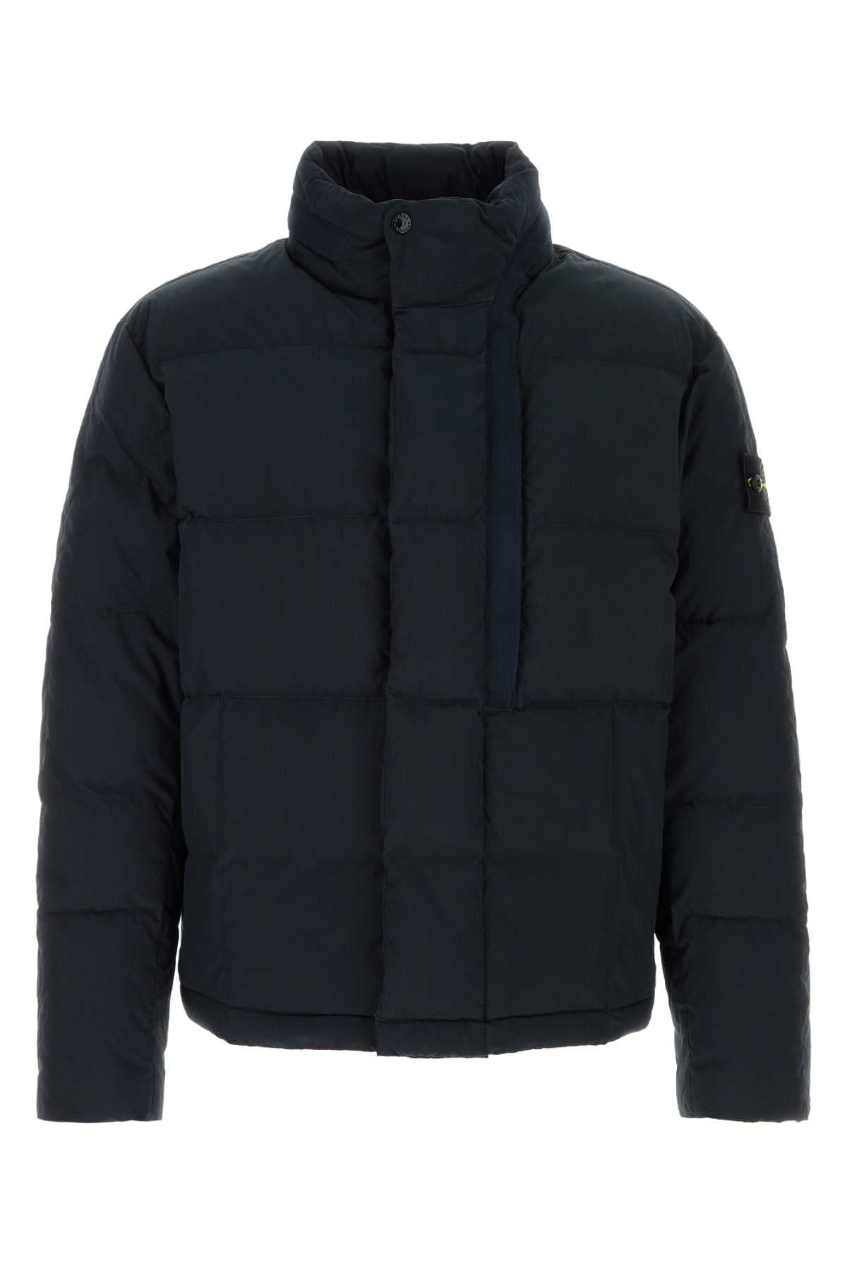 Stone Island Men Midnight Blue Cotton Blend Down Jacket STONE ISLAND