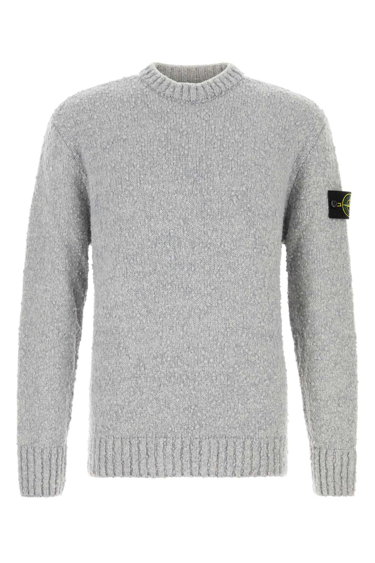 Stone Island Men Light Grey Wool Blend Sweater STONE ISLAND