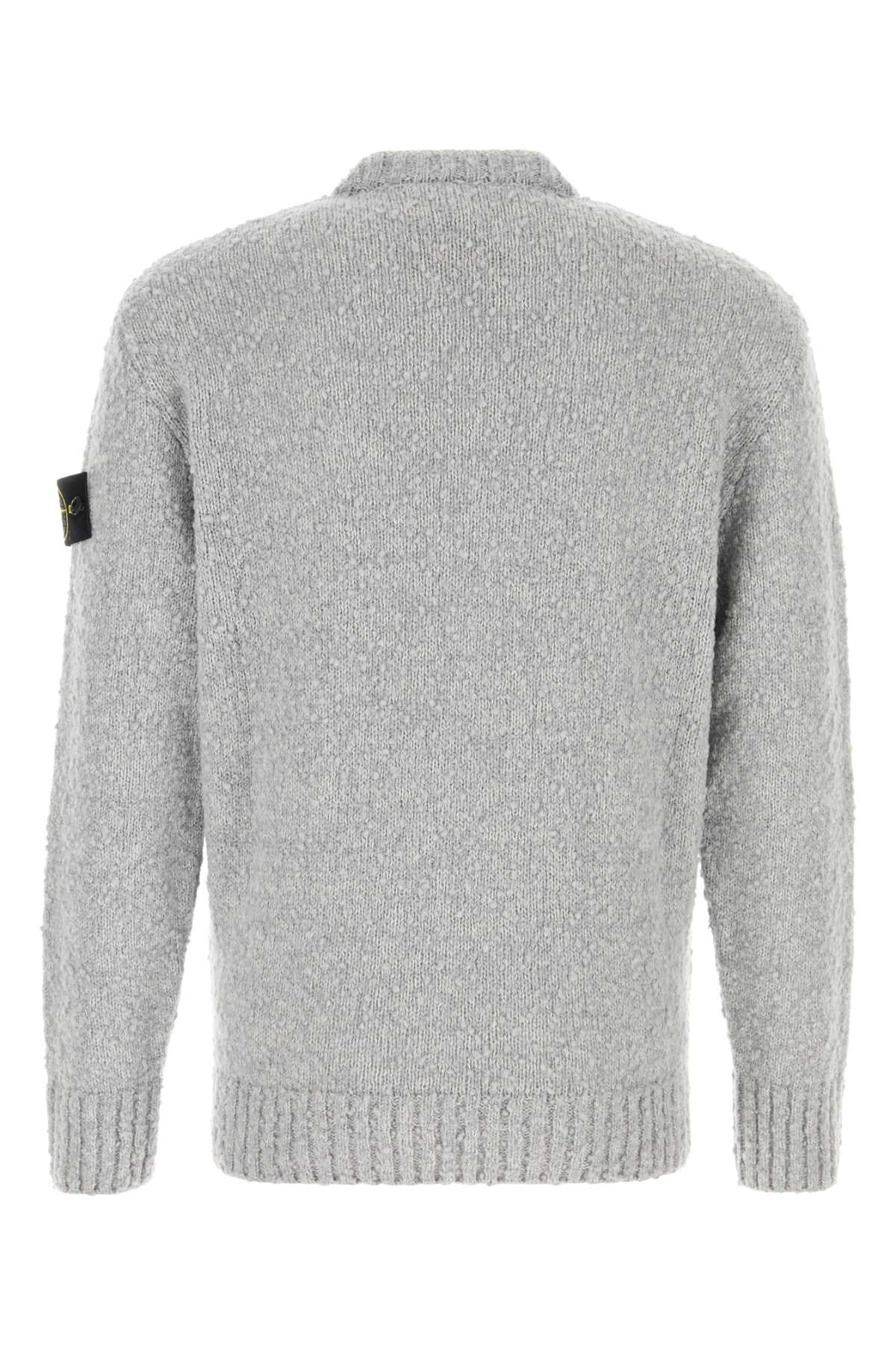 Stone Island Men Light Grey Wool Blend Sweater STONE ISLAND