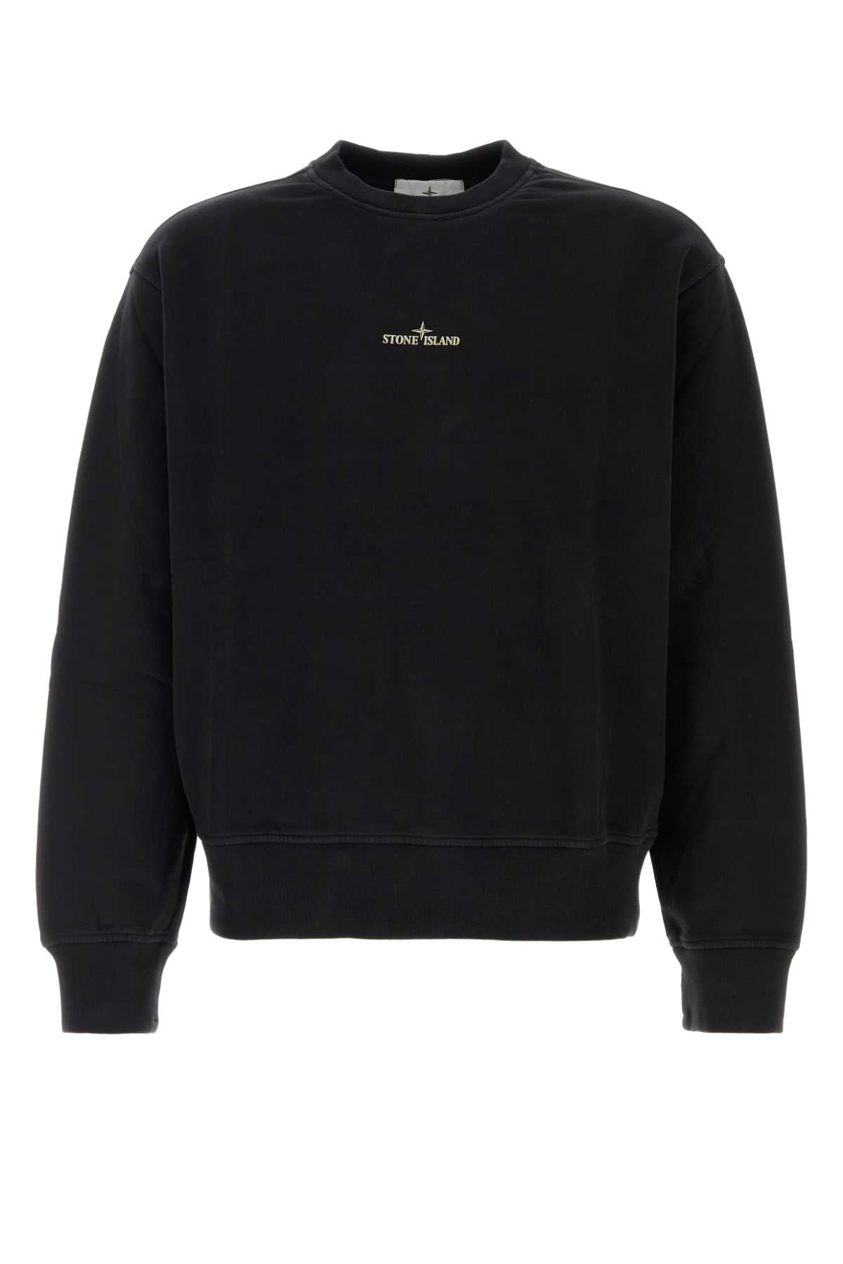 Stone Island Men Black Cotton Sweatshirt STONE ISLAND