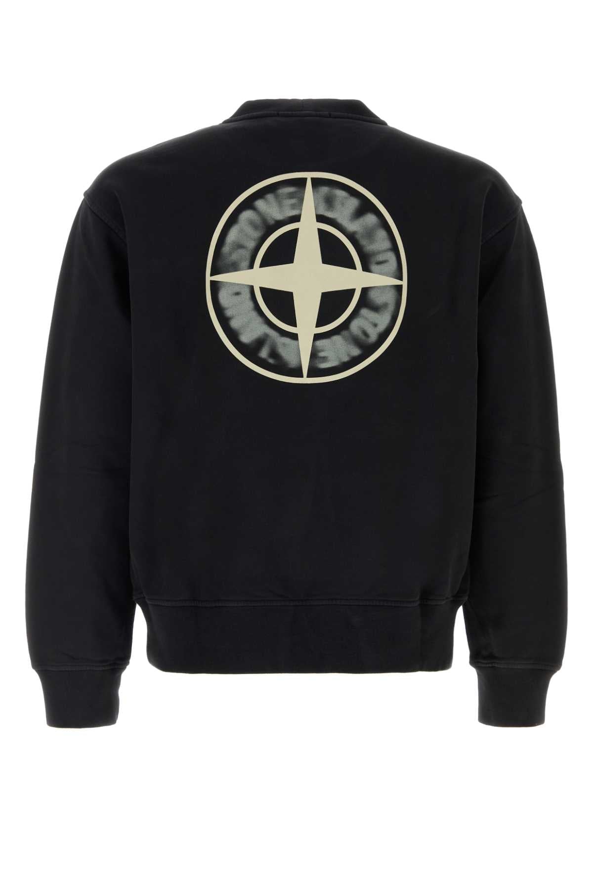 Stone Island Men Black Cotton Sweatshirt STONE ISLAND
